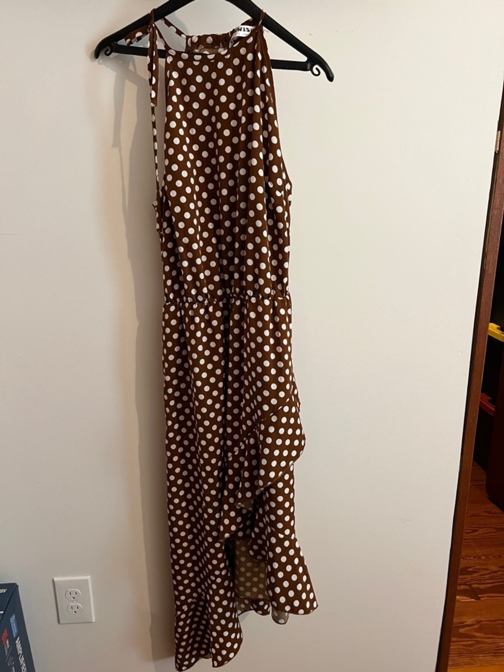Polka Dot Brown Midi dress